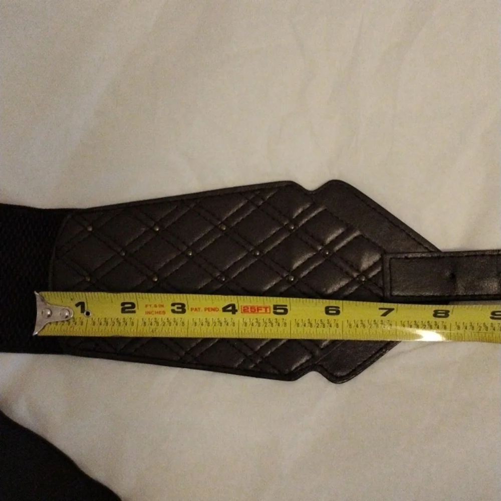BELT 'Puff Quilt' Faux‎ Leather BROWN 33